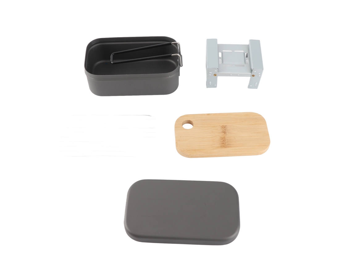 Conjunto Lunch Box com Fogão Portátil para Camping