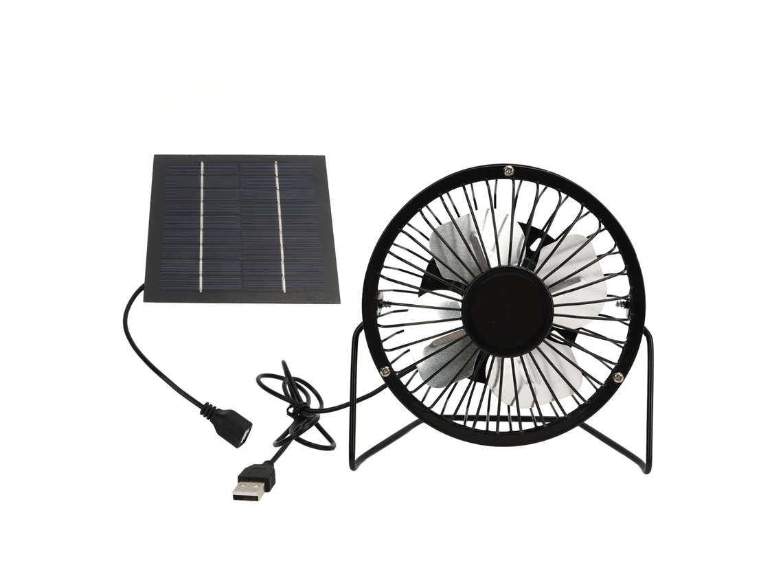 Ventilador Solar 5w Usb Ajustável 360º Estufa Galinha Cão