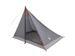 Vidaxl Barraca Para Caminhadas Cinza E Laranja 4 Pessoas