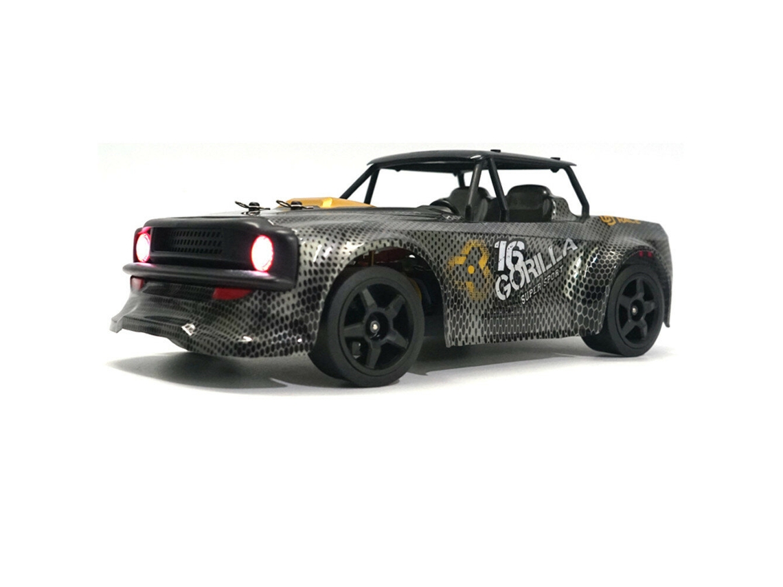 Três Bateriassg Pinecone Forest 1604 Rtr Brushless 60km/h Várias Baterias 1/16 2.4g 4wd Rc Carro Luz Led Drift Veículos Proporcionais Modelo MDUG