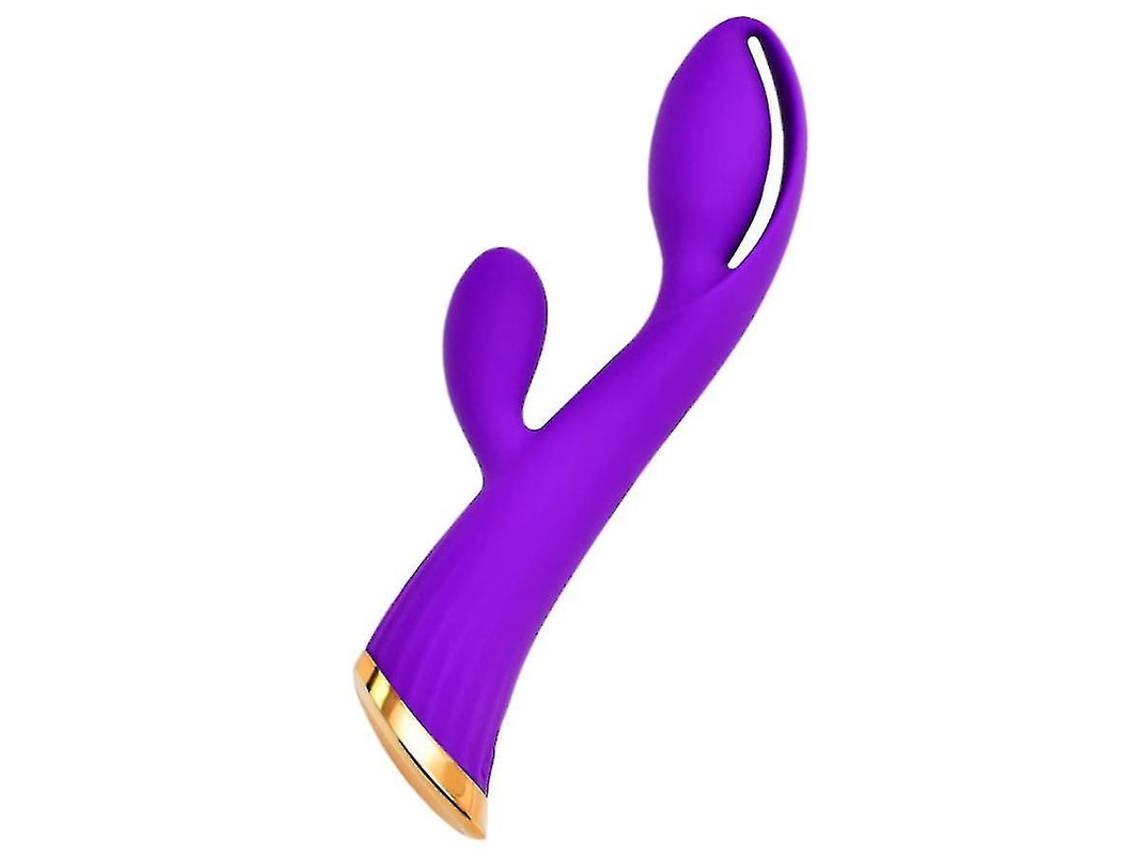 Vibradores Femininos com Função de Calor, Vibração Extremamente Poderosa, Motores Duplos, Recarregável, Roxo