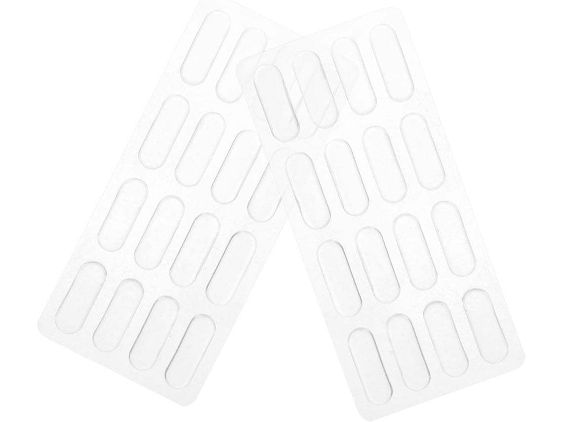Batente De Porta Housoutil Em Silicone Branco, 2 Peças, Proteção Anticolisão E Antiderrapante Para Gavetas Mesas De