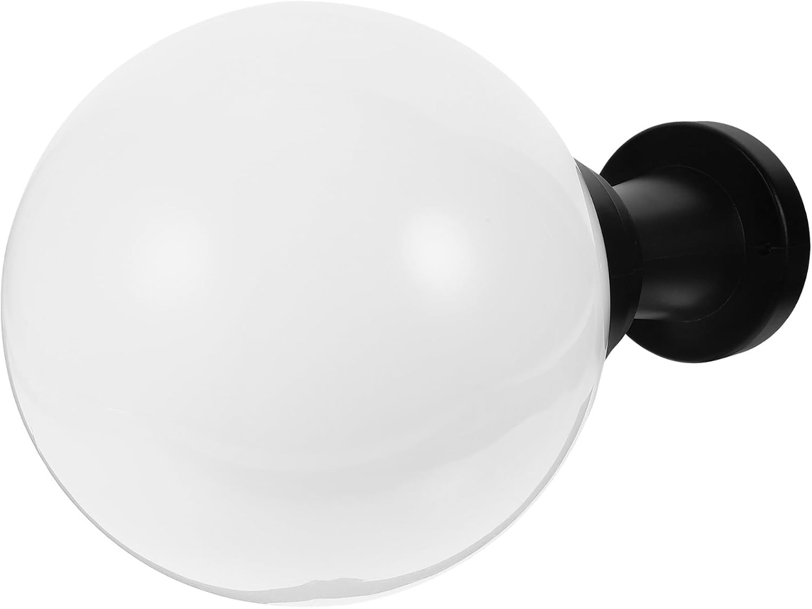 Poste De Luz Decorativo Externo E27 Em Pc Branco, Sem Fio