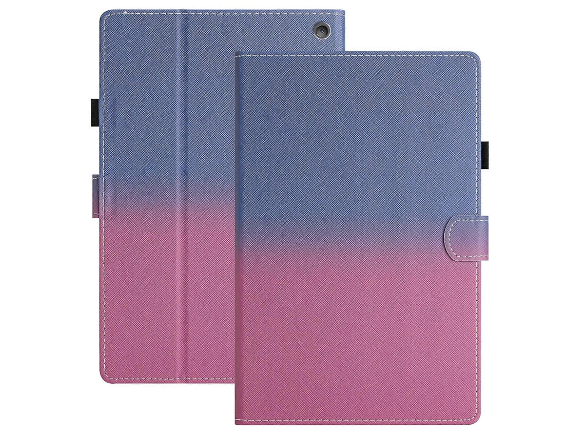 Capa de couro com costura gradiente para tablet Amazon Kindle Fire HD8 2020 (Webake)