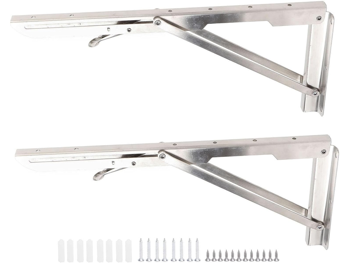 Dobradiça De Parede Nutries Heavy Duty 15, 6 Polegadas Em Aço Inoxidável Para Bancada De Cozinha Ou Garagem