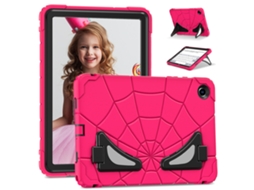 Suporte De Silicone À Prova De Choque Infantil Para Samsung Galaxy Tab A9 Plus 11 Polegadas Preto/morango Sfushos