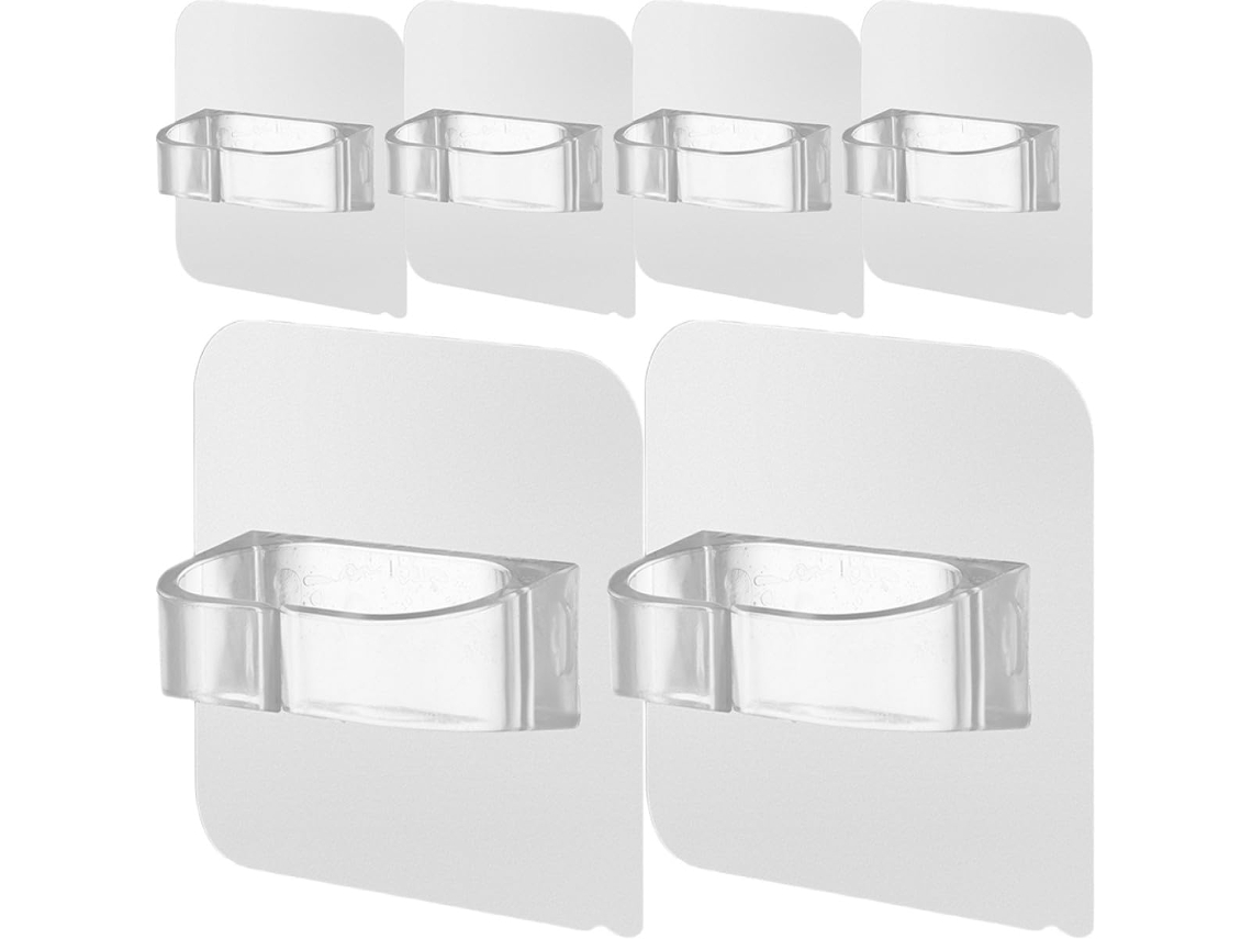 Uonlytech Conjunto De 6-ganchos Parede Multiuso Em Abs, Resistentes E Adesivos Para Quarto Banheiro Horizontal