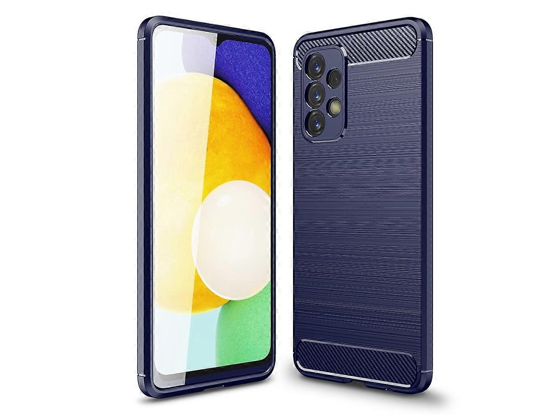 Capa De Celular De Fibra De Carbono Tpu Com Textura Escovada Para Samsung Galaxy A23 5g
