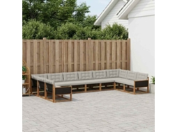 Vidaxl Conjunto De Sofás Para Exterior 10 Unid.