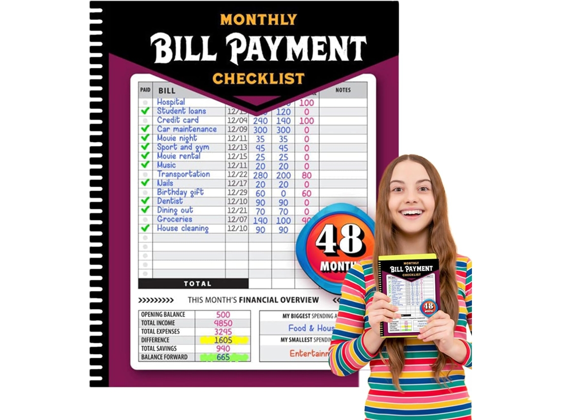Bill Tracker Carnet De Paiements – Carnet De Planification Mensuelle De