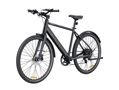 Bicicleta elétrica Stroll 1, 250 W, 36 V, 9 Ah, autonomia de 100 km, pneus 700c, freio hidráulico Shimano 7 V, display de LED. Preto Dyu.