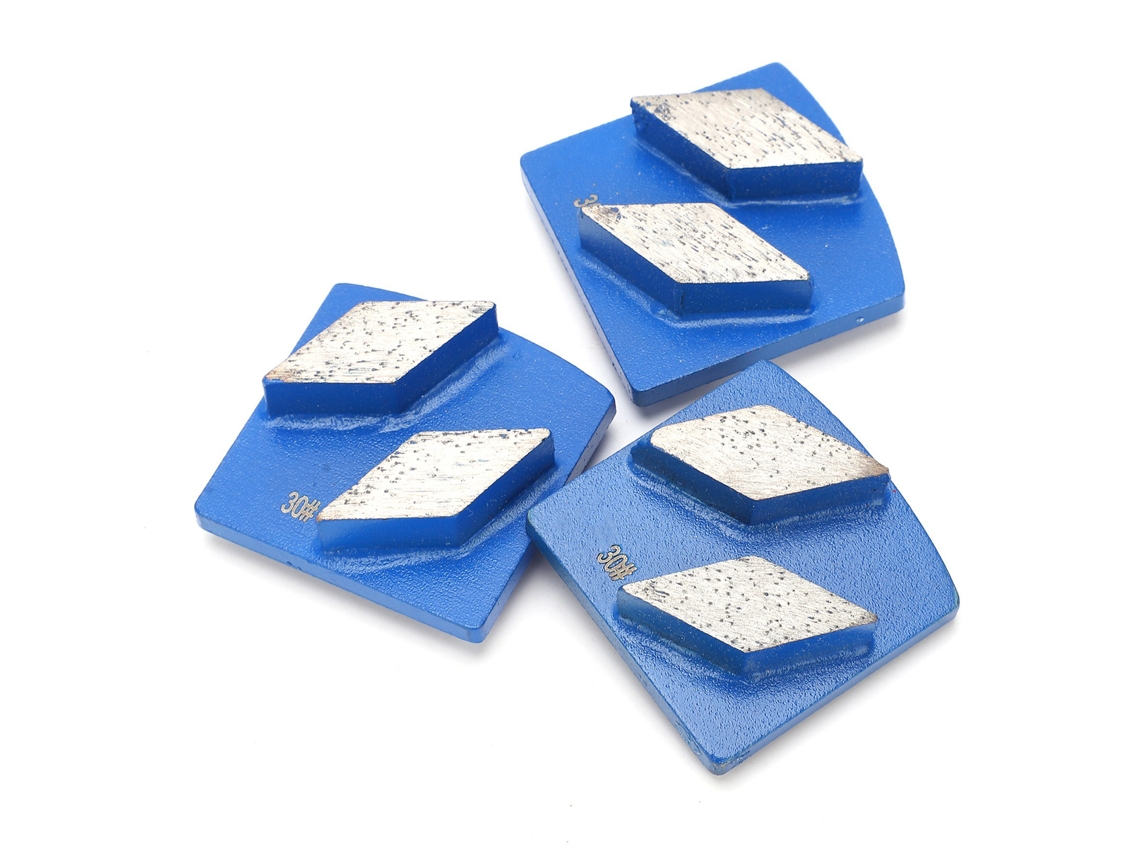 3 Peças De Sapatos De Esmerilado Diamante Com Dentes Romboide Para Concreto Corte Agressivo Azul 30