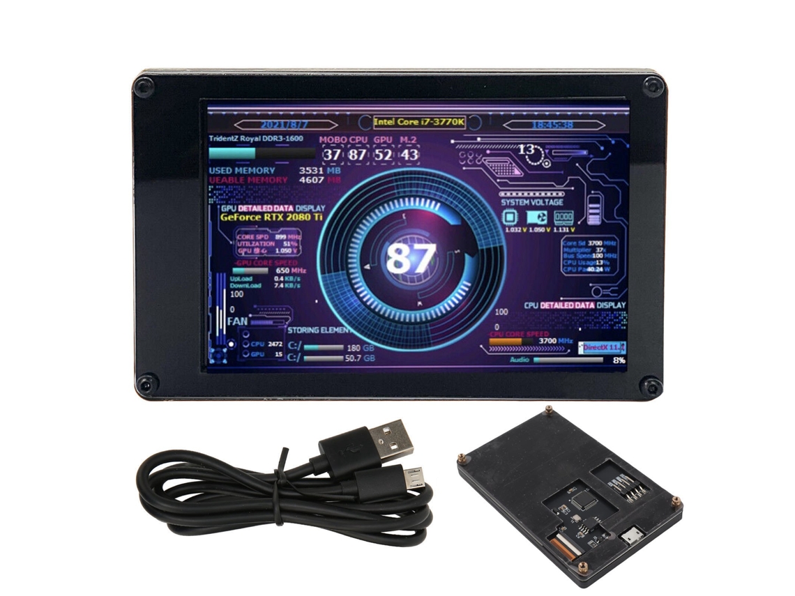 Monitor 3,5" Usb Ips LAXISCREED Cpu Ram