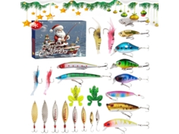 Brinquedo De Contagem Regressiva Para O Natal Calendário De Iscas De Pesca De 24 Dias Itens De D Gokoco