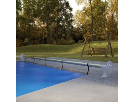 Dispositivo de enrolamento de bobina de piscina para colcha solar de piscina
