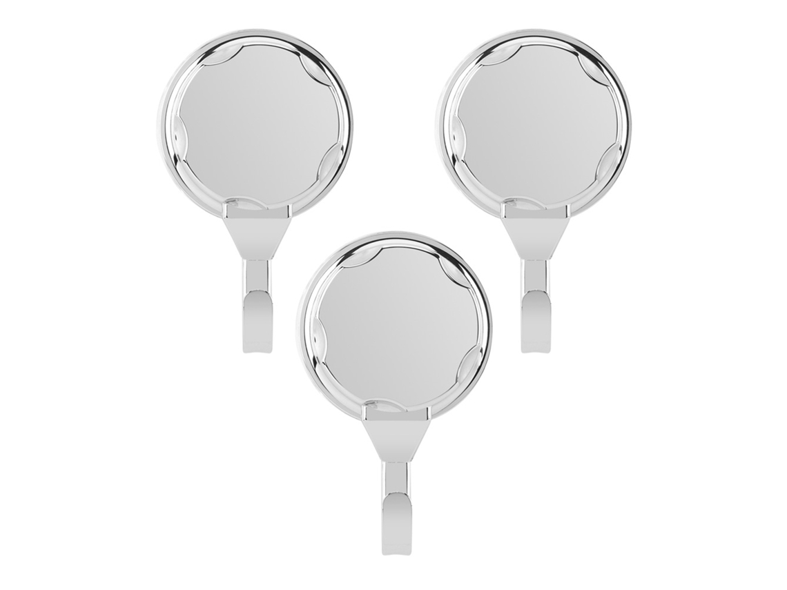 Conjunto de 3 ganchos de toalha com ventosa S/MARCA