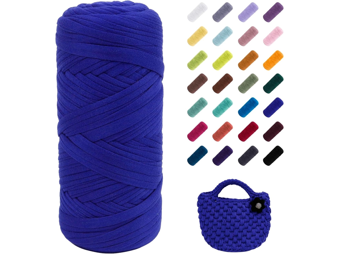 Fio Elástico De 400g Para Tricô De Camisetas, Fio Grosso Para Crochê, Para Bolsas/cestas/tapetes De Crochê, Artesanato Faça Você Mesmo Aquaforge