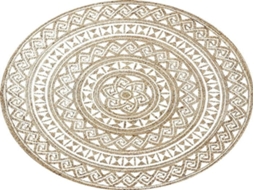 Lurelia Tapete Antiderrapante Lavável Antibacteriano Poliéster Látex Branco Bege 90x90 Cm