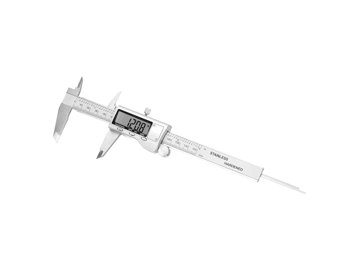 Paquímetro Digital De Aço Inoxidável 150 Mm/6 Polegadas Com Visor Lcd