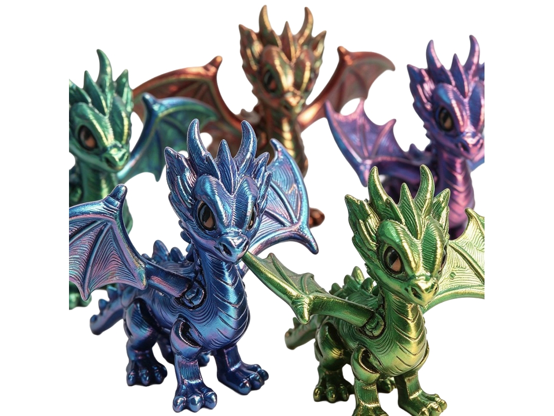 Laxiscreed - Modelo De Dragão 3d Com Articulação Para Decoração E Brinquedo De Moda