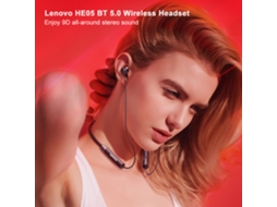 Auriculares Lenovo He05 Bluetooth 5.0 con Micrófono Cancelación de Ruido Resistentes al Agua Ipx5 S/MARCA