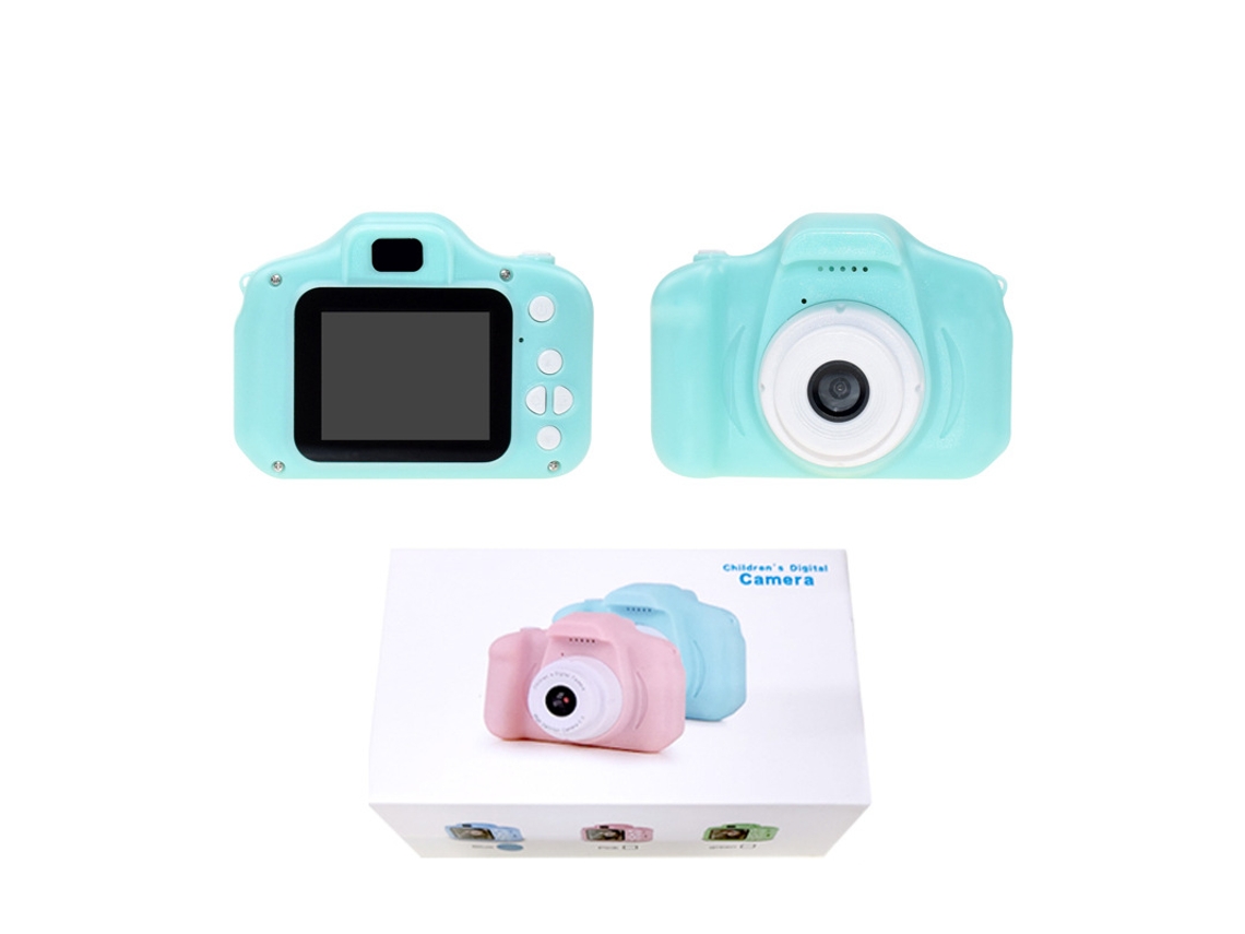 Brinquedo De Câmera Digital Infantil, Seis Funções, Com Tela De 2 Polegadas, Carregamento Usb Verde