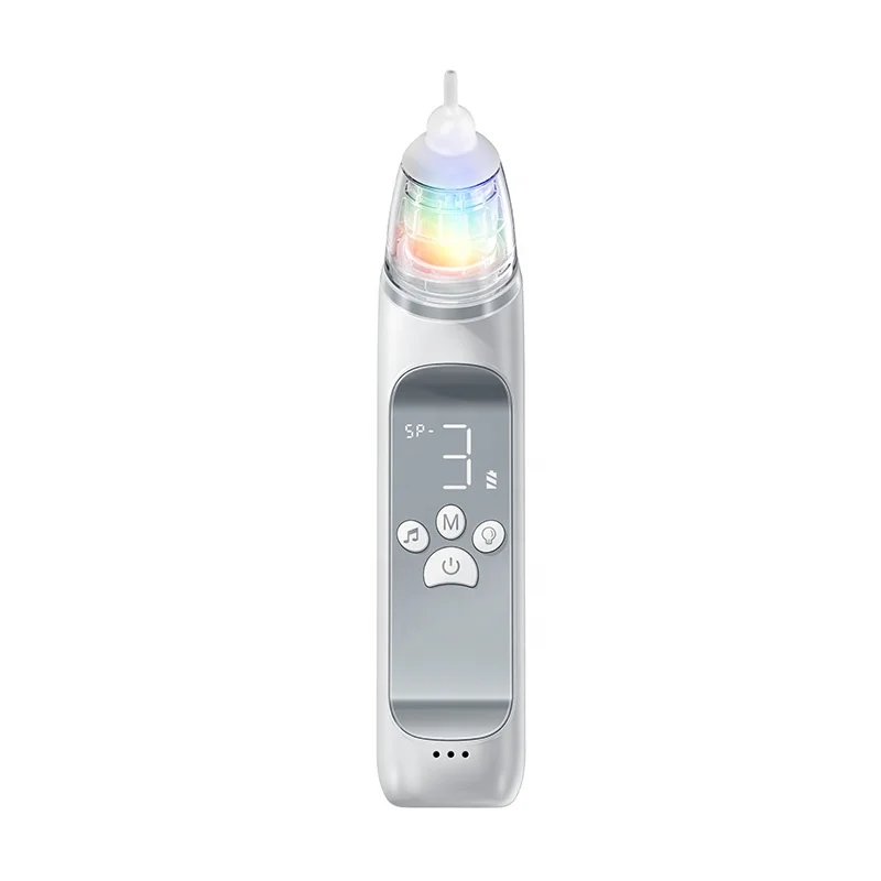 Aspirador Nasal Silencioso (branco/cinza), Aspirador Nasal Musical, Aspirador Nasal Elétrico Para Bebês.