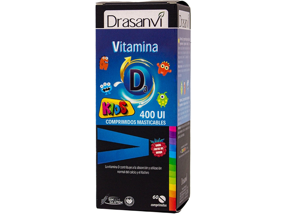 Suplemento Alimentar DRASANVI Vitamina D3 Kids 400 Ui 60 Comprimidos
