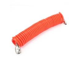 Manguera Neumática Pu Retrátil De 5m Estilo Eu Com Conector Macho/fêmea De 1/4in