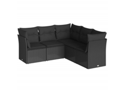 Garden Sofa Set, Garden Sofa Sets Vidaxl Preto Rattan / Vime (n/a)