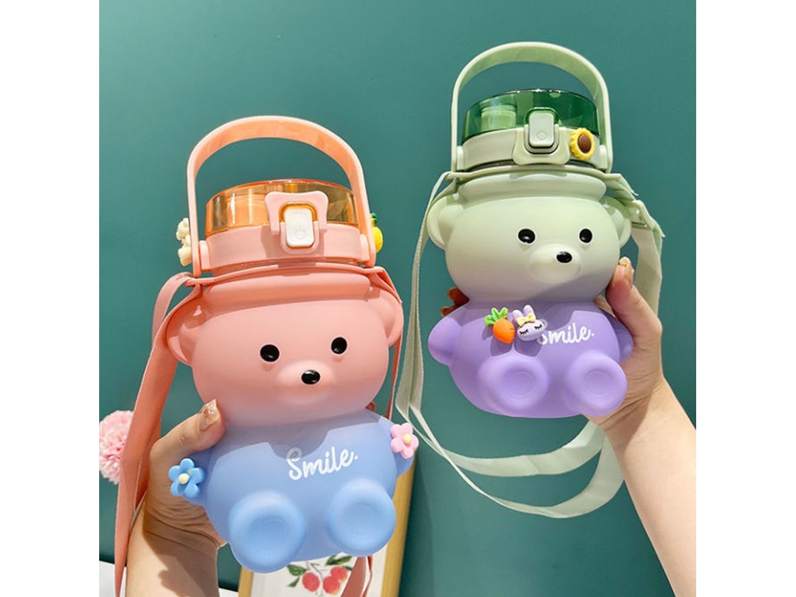 Bear Straw Bottle (cute Bear, Large Capacity) Eoocoo