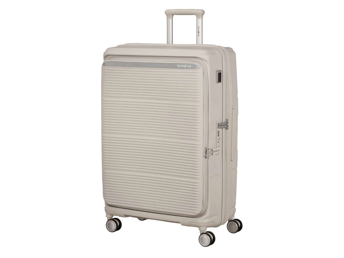 Mala De Viagem Grande Samsonite Paralux Hs 75cm 4 Rodas Expansível Cinza Pedra 105l