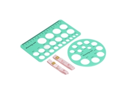 Mali ferramenta de Medição de Boquilla Régua de Mamilo Silicone Conjunto Redondo e Retangular Verde
