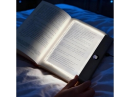 Luminária De Leitura Plana Com Proteção Ocular, 3 Modos De Luz Quente, Led Transparente Recarregável, Painel Regulável