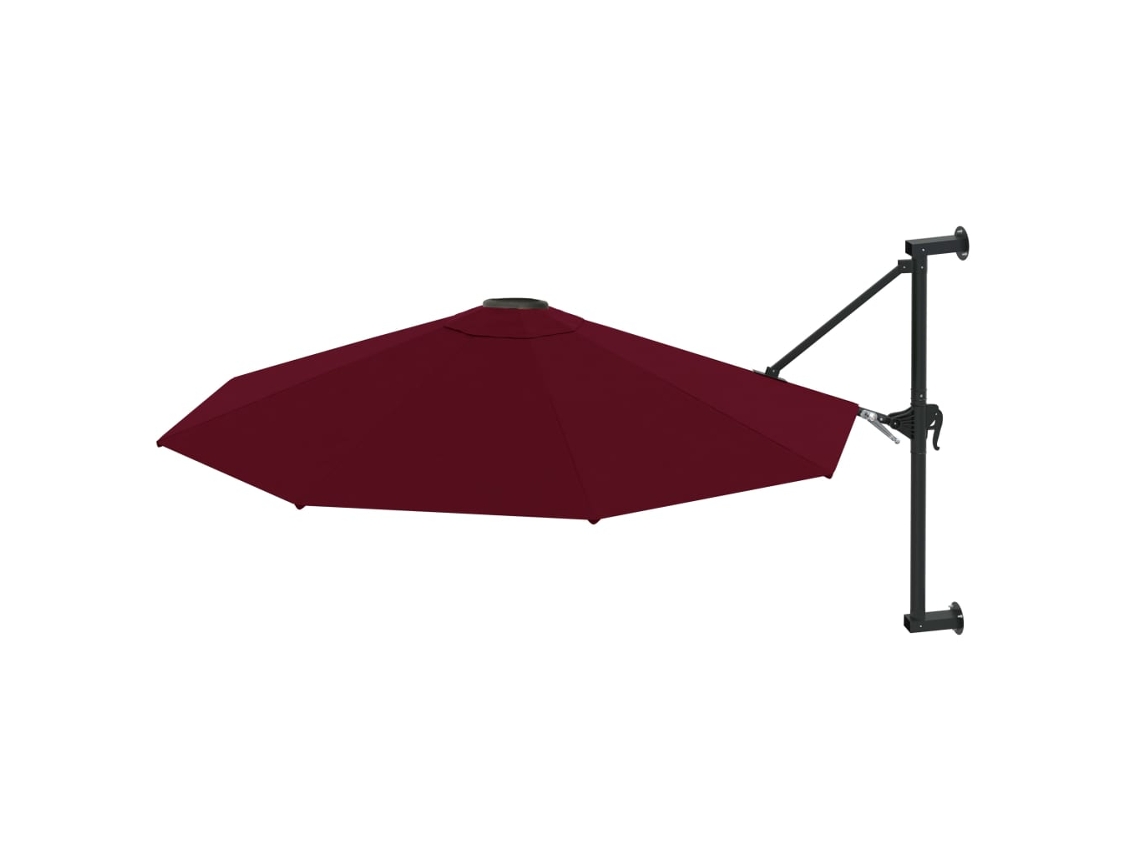Maison Exclusive - Guarda-sol De Montar Na Parede Com Mastro Metálico 300 Cm Bordô