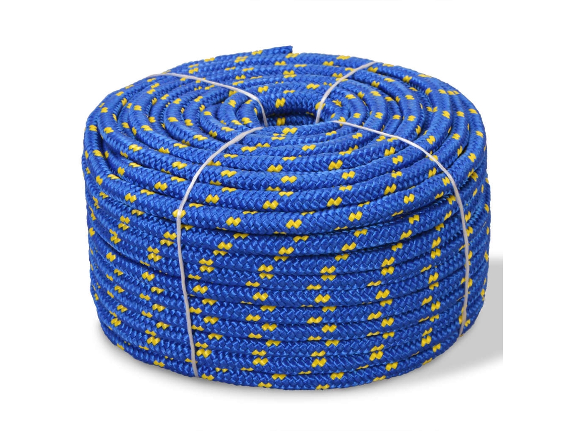 vidaXL Corda náutica em polipropileno 6 mm 500 m azul