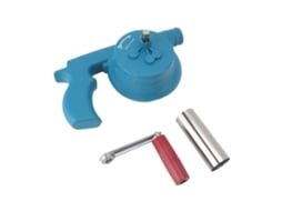 Ventilador de Churrasco Manual Soprador de Ar com Manivela Portátil para Acampamento e Churrasco Azul S/MARCA