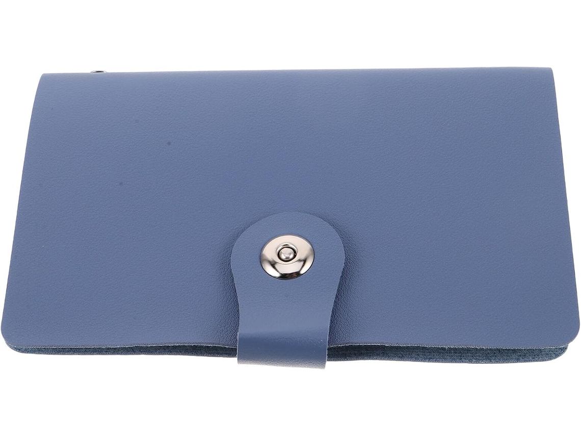 Pasta organizadora de dinheiro Magiclulu azul para notas, recipiente portátil para dinheiro com vários compartimentos.