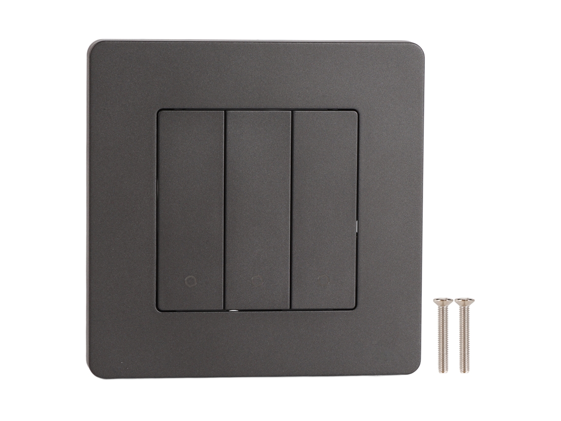 Painel de controle inteligente 3 gangues app timer interruptor rebound ac100 240v cinza S/MARCA