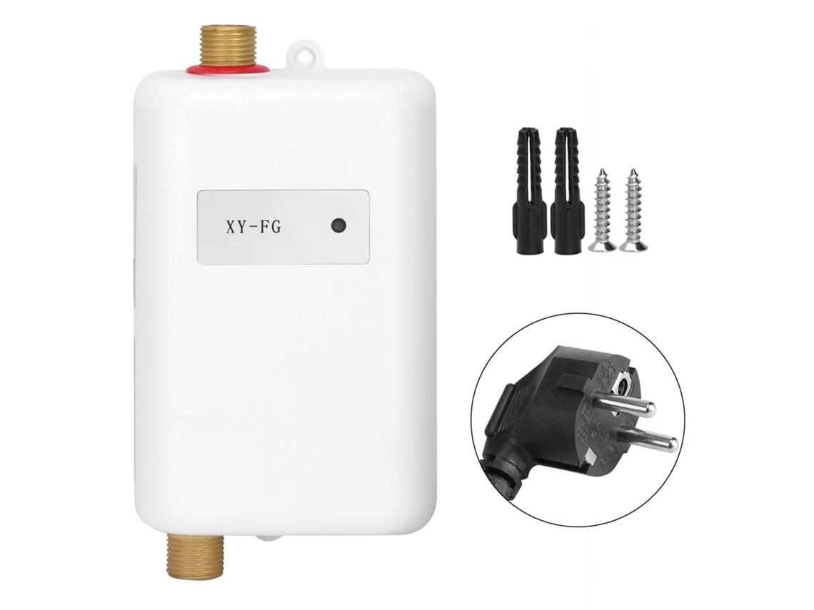 Laxiscreed Aquecedor De Água Instantâneo Branco Com Aquecimento Rápido E Luz Indicadora, 220v Eu