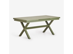 Sklum Rectangular Extensible Garden Table In Aluminum Karena Alumínio Verde Azeitona Intenso         180 - 240 X 90 Cm