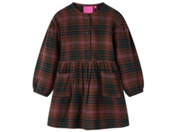 Vestido De Criança Com Mangas Compridas Cor Conhaque 104