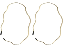Conjunto de 2 faixas de cabelo com detalhe metálico para mulheres e meninas, acessórios para cabelo.