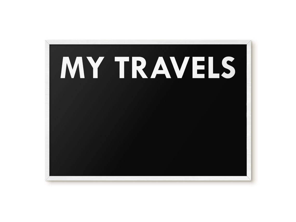 Magnetic Board For Wall My Travels For The Bedroom Espelharte (60x40 Cm)