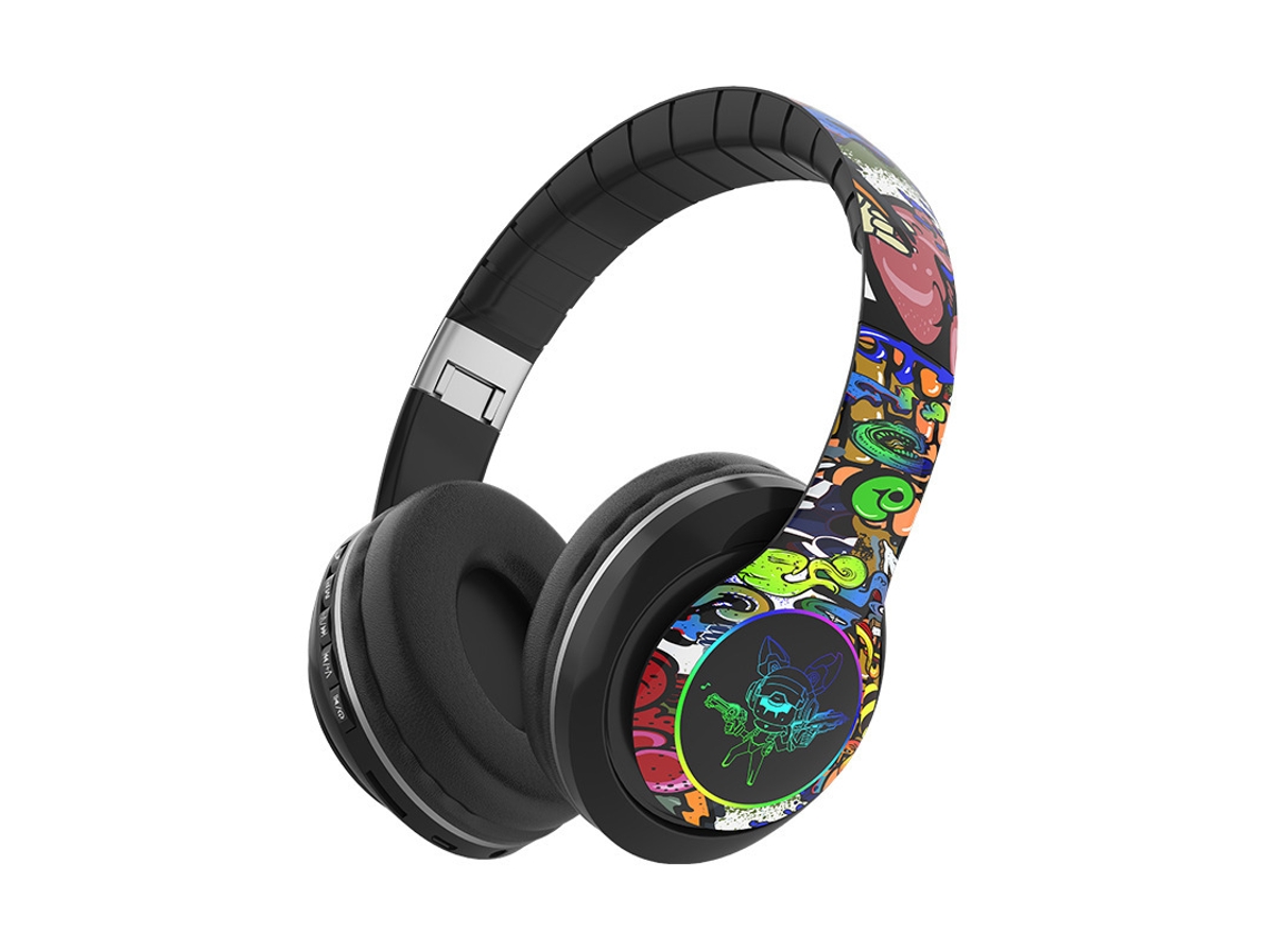 Auscultadores Bluetooth AGTRUM Dr46M Over Ear Preto