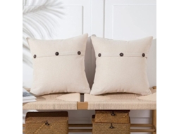 Capas de travesseiro 18x18 polegadas com botões decorativos Nova Line