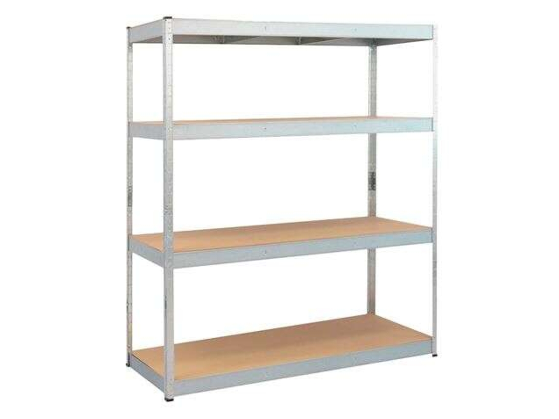 Estante Galvanizada Blim 4 Prateleiras Ajustáveis ​​ Medidas 180x160x60cm Peso Máx. 600kg Por Prateleira