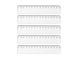 Conjunto De 5 Réguas Transparentes 15cm E 20cm, Régua Reta Multifuncional Para Medição E Desenho