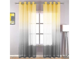 2026 cortinas Translúcidas com Olho Moderno Tela de Linho Degradê para Sala e Quarto