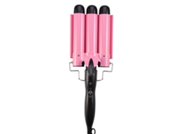 Prancha de ondas de cerâmica turmalina 2026 com temperatura ajustável e tubo triplo para cabelo (32 mm)